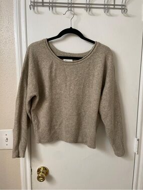 Abercrombie & Fitch Neutral Crewneck Sweater in Beige